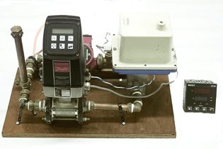 One of the flow rigs used on the 3 term (PID) controllers training course