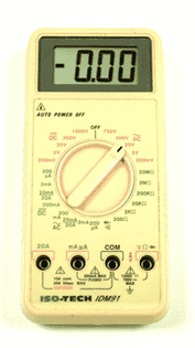 Test equipment used on the ac inverter drives training course: a standard digital multimeter