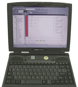The Allen Bradley RS Logix PC-based software package used on the PLC training courses