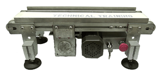 The belt conveyor rig used by candidates on the basic engineering skills for operators course