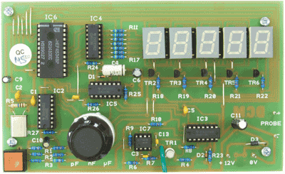 Candidates on the electronic fault finding training course explore the workings of complex circuits incorporating voltage comparators, multiplexed display driver ICs, logic gates etc. We also have 10 more of these boards which have faults on and candidates can practice their fault finding skills on them.