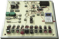 Our custom-designed basic circuits rig allows candidates to build basic electrical circuits and learn about electrical principles whilst familiarising themselves with the basic electrical components in week 1 of the electrical maintenance skills training course