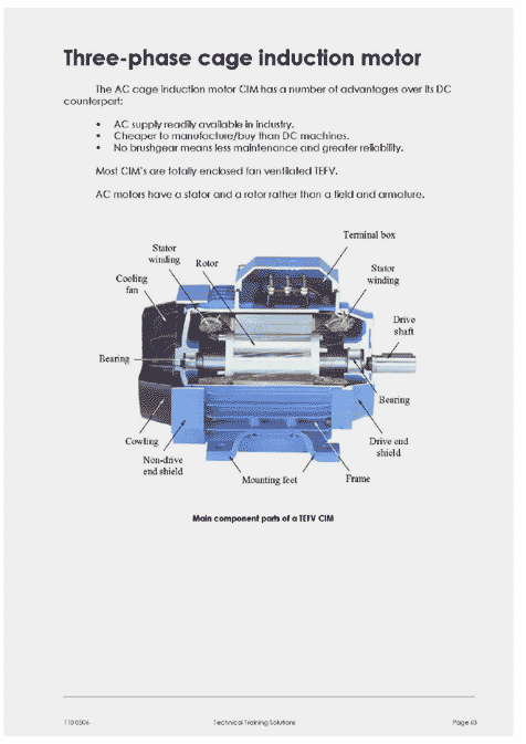 This is page 62 from book 2 of the course notes for the electrical maintenance skills training course