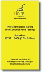 Candidates on the inspection and testing training course are given their own copy of our electricians guide book to keep.