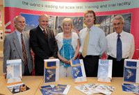 Helen Mackay and Martin Smith with some of the other speakers at the Launch of the Partnership