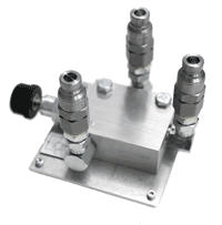 One of the piloted check valves used on the hydraulic training courses