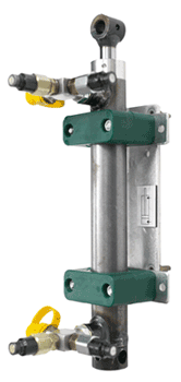 One of the hydraulic cylinders used on the hydraulic training courses