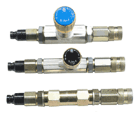 Some of the check valves and throttle valves used on the hydraulic training courses