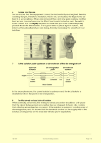 This is page 115 of week 3 of the course notes for the Electrical Building Services course, detailing some of our recommended isolation procedures