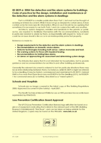 This is page 13 of the course notes for the Fire Alarms course, describing the British Standard 5839 requirements