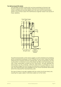 This is page 29 of the problem-solving for electricians training course notes: The course looks in detail at motor starters that employ contactors and candidates are given a 'refresher' on the issues surrounding their use and the faults that they are likely to develop.
