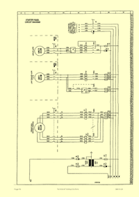 This is page 96 of the problem-solving for electricians training course notes: This is the circuit diagram for one of our control panels which the candidates perform fault-finding exercises on.