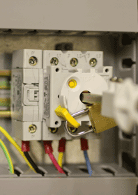 This is one of the practical exercises on the Electrical Building Services course  - isolation using panel isolators