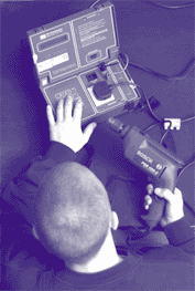 One of the practical exercises on the pat testing course: Checking the electrical safety of a portable tool using a pat tester