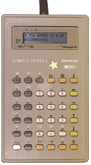 This is one of the hand-held communicators/programmers used on the plc maintenance training course