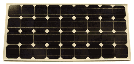 One of the PV panels used on the solar renewable energy training course