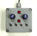 Candidates on the steppers and servos training course use a remote control unit to control the servodrive
