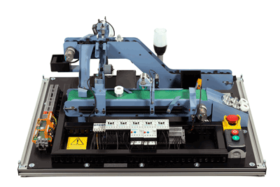 One of the industrial simulators used on the PLC training courses, controlled by the Allen Bradley PLC