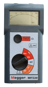 The megger used on the PAT testing course