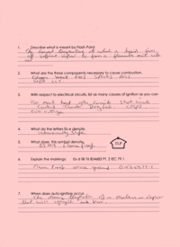 Candidates complete a written assessment on the ATEX training course
