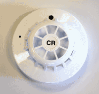 One of the detectors used for demonstration on the fire alarm system installation training course