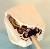 One of the pictures of a faulty plug-top used on the PAT testing course