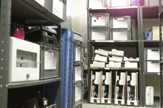 Some of the equipment held in our storage area for teaching pneumatics, pat testing, wiring regulations and C&G 2391 training courses