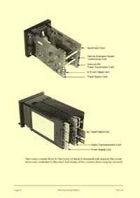 Page 10 of the course notes for the 3 term PID controller tuning training course, describing how the innards of a controller may differ depending on its manufacturer specification and the sub-cards loaded