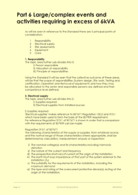 This is the page 12 of the course notes for the BS7909 course, describing the requirements for large/complex events