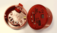 One of the demonstration sounders we use on the fire alarm system installation training course