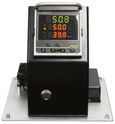One of the temperature rigs used on the 3 term PID controller tuning training course: This one uses a Pt100 with time proportioned relay outputs on the controller
